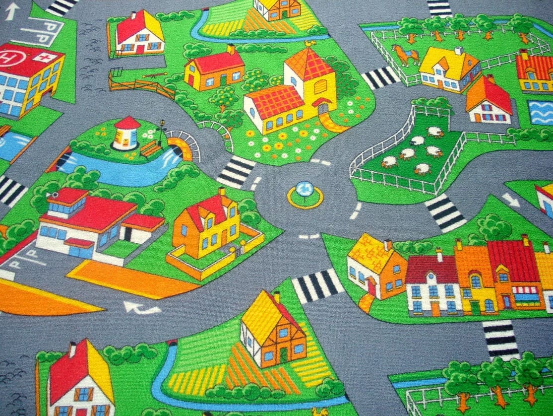 Детский ковёр с дорогами