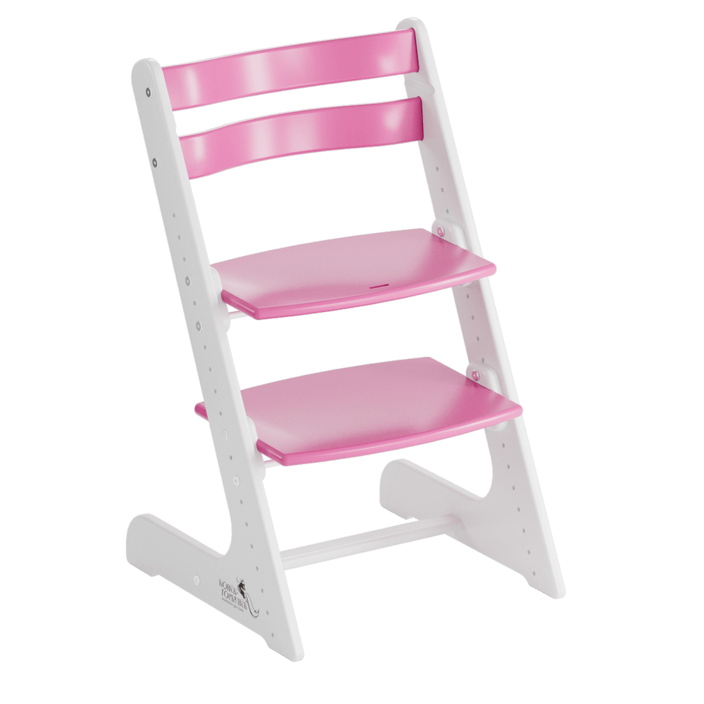 Растущий стул Комфорт PRO — Бело-розовый