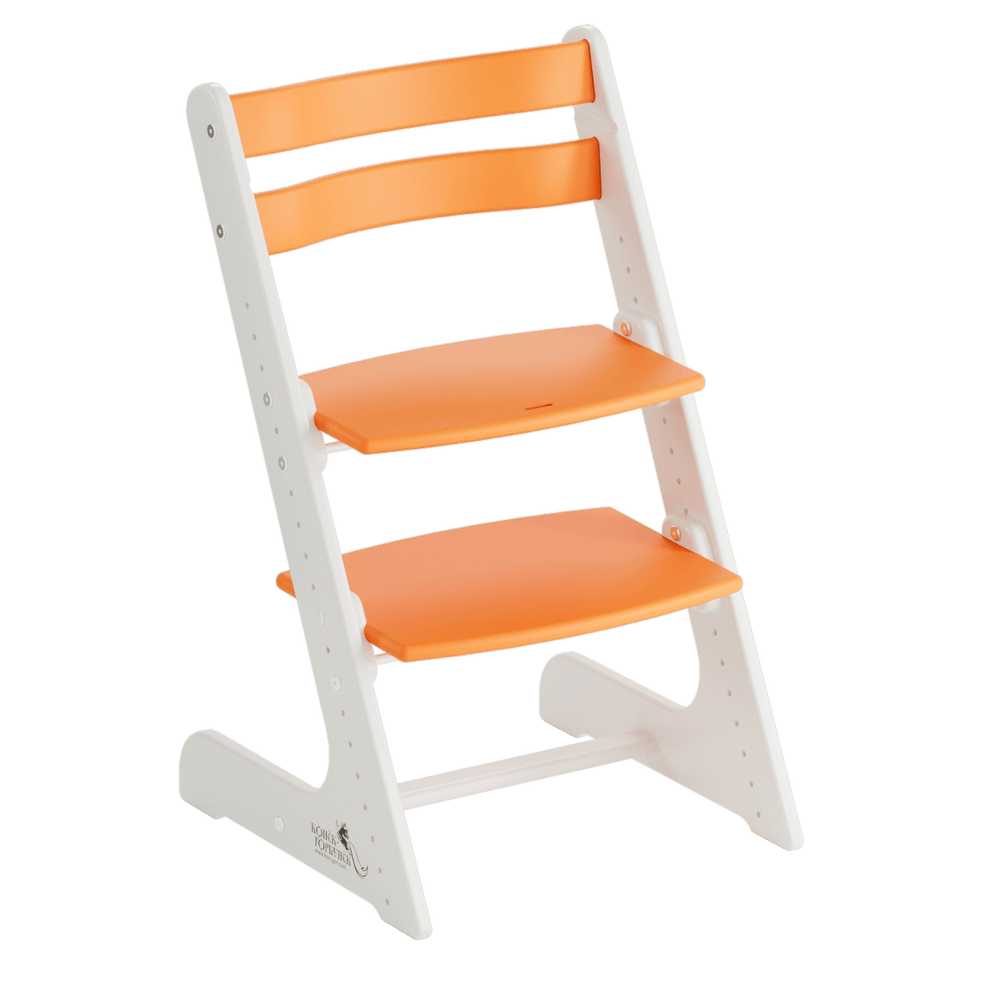 Растущий стул Комфорт PRO — Бело-оранжевый