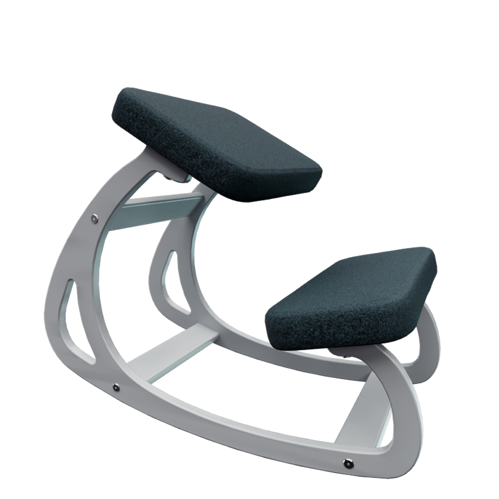 Коленный стул “Баланс”, берёзовая фанера — Бело-синий