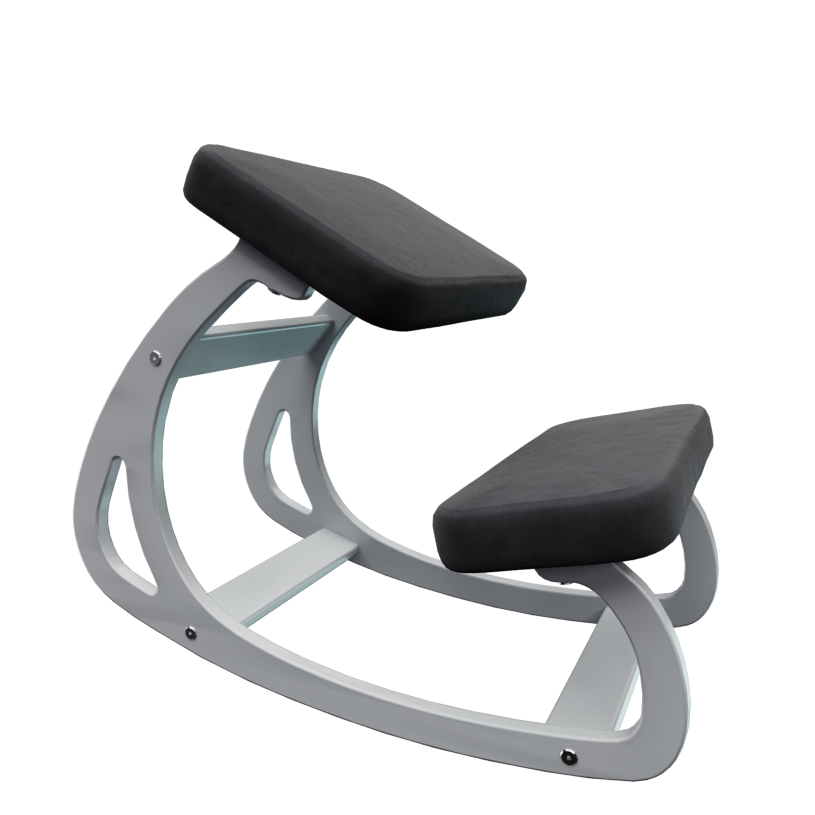 Коленный стул “Баланс”, мдф — Бело-серый