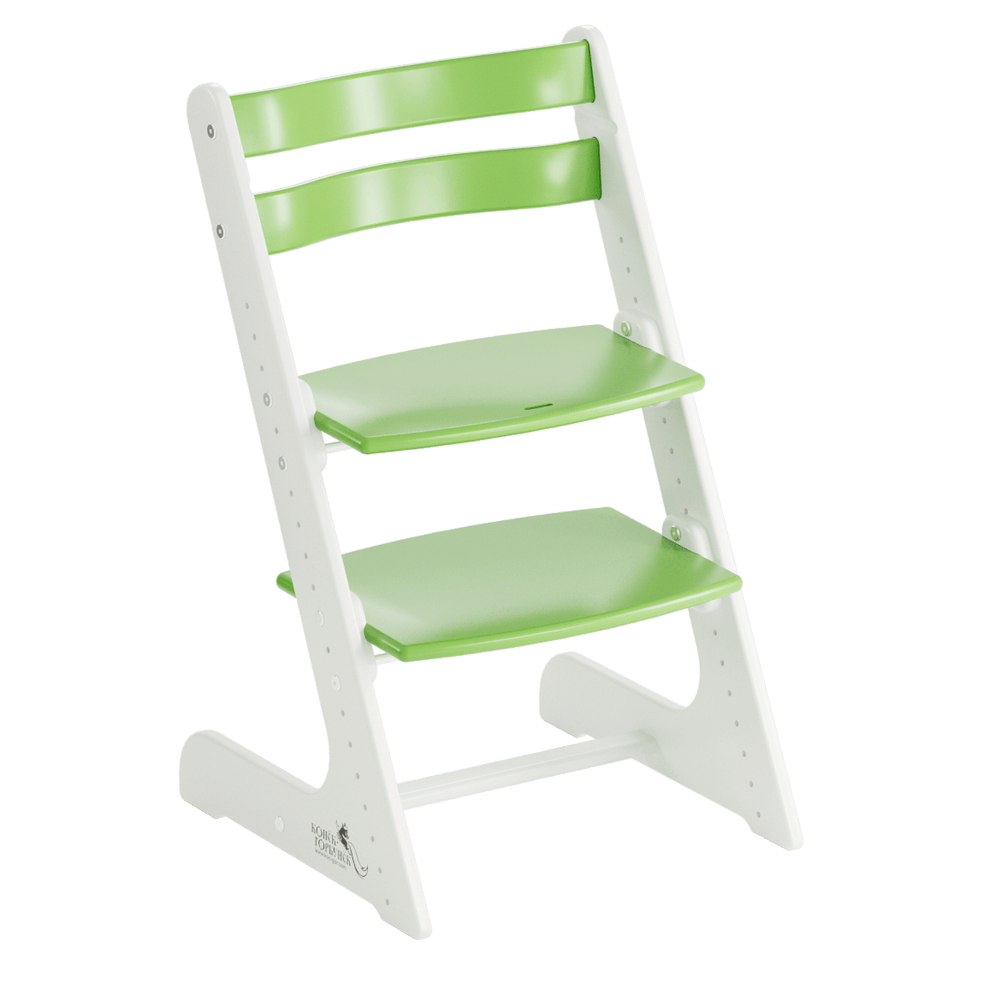 Растущий стул Комфорт PRO — Бело-зелёный